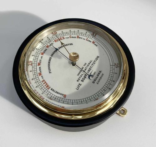 fig 1. Victorian RNLI Fishermans Aneroid Barometer by Dollond London