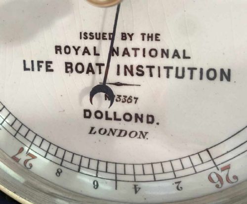fig 2. Victorian RNLI Fishermans Aneroid Barometer by Dollond London