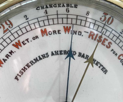fig 4. Victorian RNLI Fishermans Aneroid Barometer by Dollond London