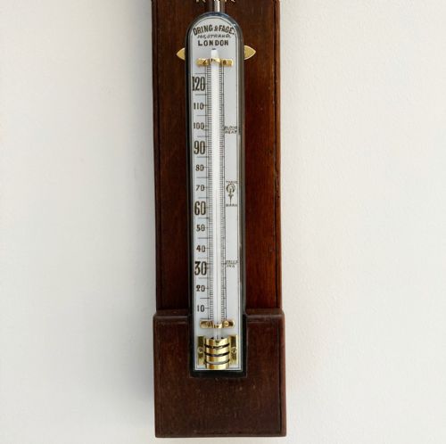 fig 3. Late Victorian Stick Barometer by Dring & Fage of London