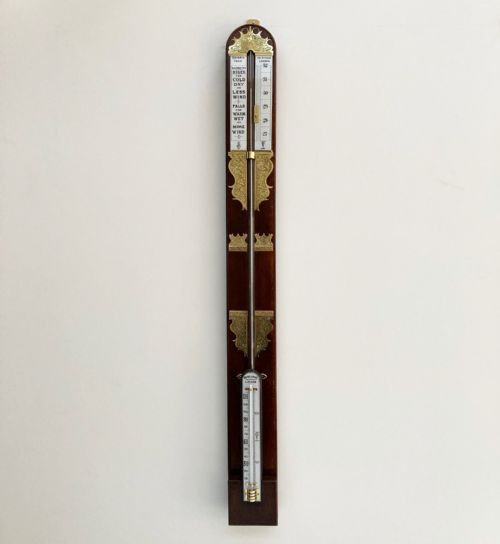 Late Victorian Stick Barometer by Dring & Fage of London