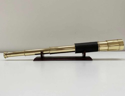 fig 2. Mid Victorian Three Draw Telescope with Leather Case by Ross of London