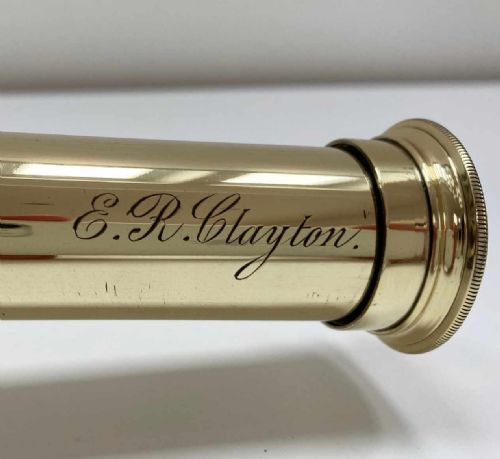 fig 4. Mid Victorian Three Draw Telescope with Leather Case by Ross of London