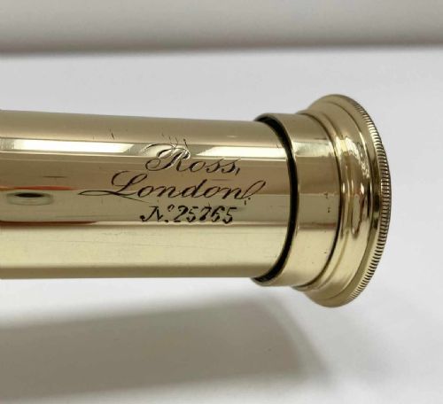 fig 5. Mid Victorian Three Draw Telescope with Leather Case by Ross of London