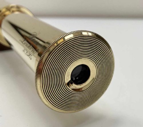 fig 6. Mid Victorian Three Draw Telescope with Leather Case by Ross of London