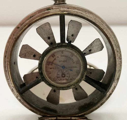 fig 5. Victorian Miniature Pocket Watch Biram's Anemometer by Wood of Liverpool