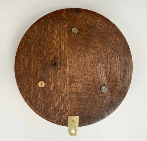 fig 6. Mid Victorian Oak & Brass Cased Aneroid Barometer by Louis Casella London