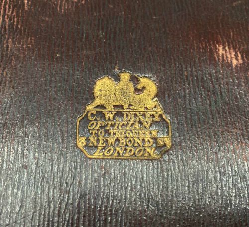 VICTORIAN CELLULOID DESK MAGNIFYING GLASS IN CASE BY CW DIXEY LONDON - ADDITIONAL PHOTO 3