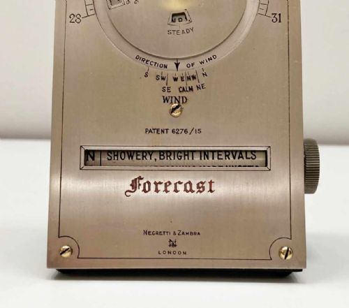 fig 5. Early Twentieth Century Desktop Weather Forecaster by Negretti & Zambra London