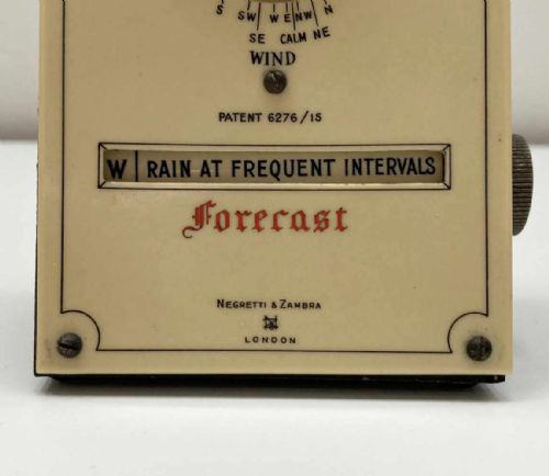 fig 5. Early Twentieth Century Desktop Weather Forecaster by Negretti & Zambra London
