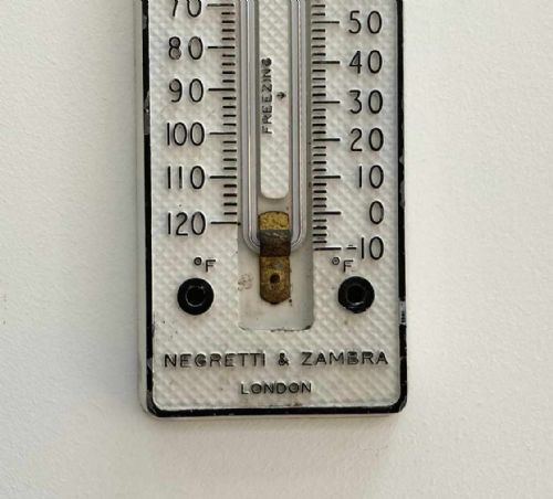 fig 1. Early Twentieth Century Max Min Thermometer by Negretti & Zambra