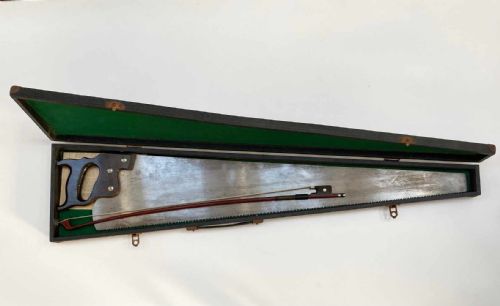 fig 1. Early Twentieth Century Cased Musical Saw by Jedson