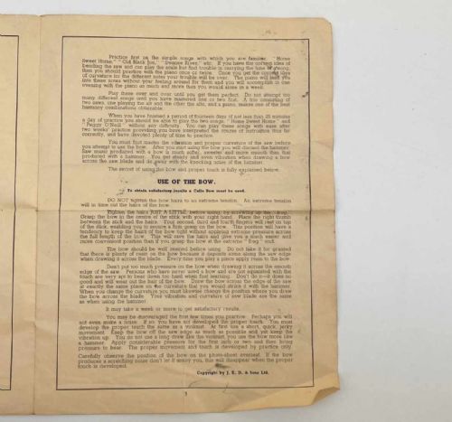 fig 7. Early Twentieth Century Cased Musical Saw by Jedson