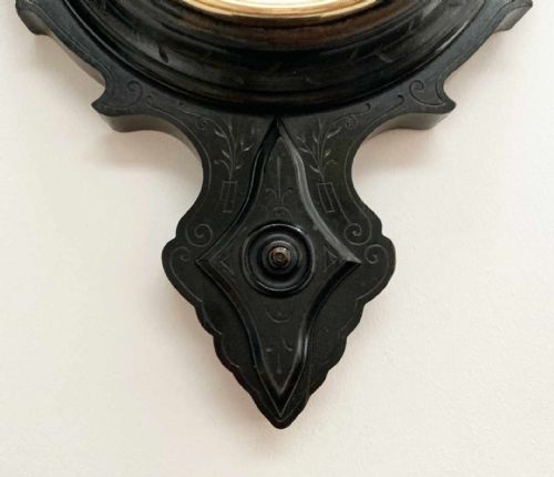 fig 1. Scottish Aesthetic Movement Aneroid Wheel Barometer by James White of Glasgow