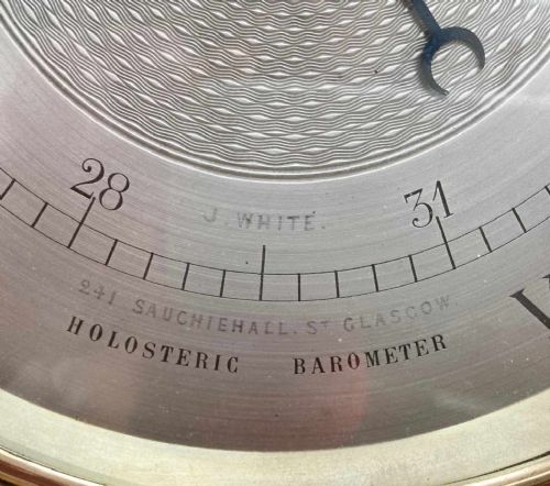 fig 4. Scottish Aesthetic Movement Aneroid Wheel Barometer by James White of Glasgow