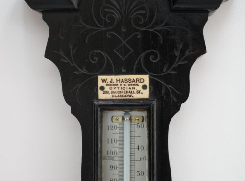 fig 5. Scottish Aesthetic Movement Aneroid Wheel Barometer by James White of Glasgow