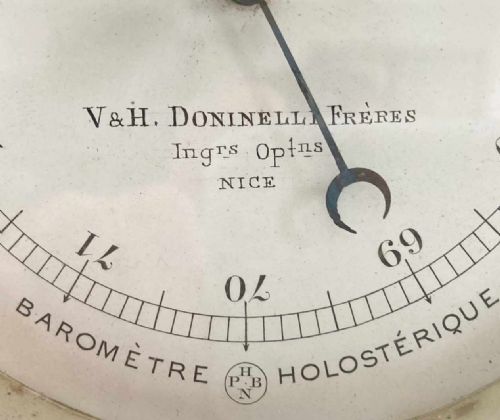 fig 5. Victorian French Desk Barometer on Stand by Naudet for V&H Doninelli of Nice