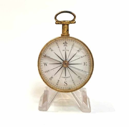 Early Nineteenth Century Gilt Pocket Compass by Robert Brettel Bate London