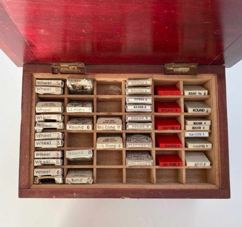 fig 2. Early Twentieth Century Cased Set of Dentist Burs by Jota of Germany