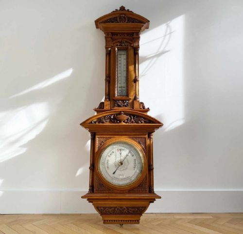 Monumental Victorian Exhibition Aneroid Barometer by Dollond of London