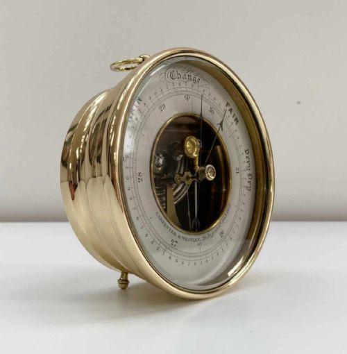 Victorian Desktop Aneroid Barometer by Carpenter & Westley Engraved to the Reverend Henry Walford