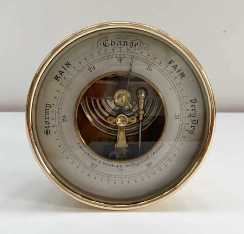 fig 5. Victorian Desktop Aneroid Barometer by Carpenter & Westley Engraved to The Reverend Henry Walford