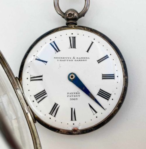 fig 2. Mid Victorian Silver Cased Paynes Patent Pedometer Retailed by Negretti & Zambra