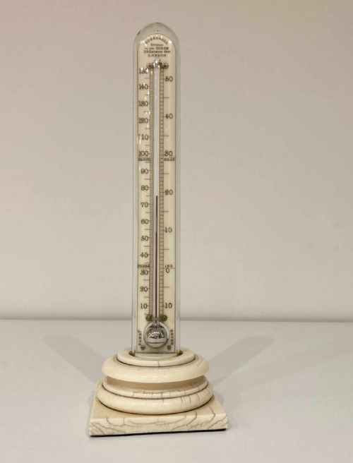 fig 1. Early Victorian Desk Thermometer by Thomas Rubergall London