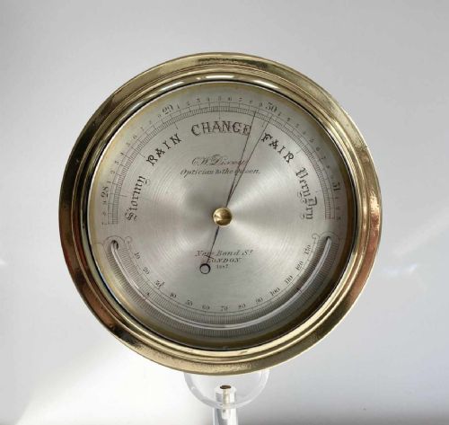 Victorian Aneroid Barometer by Cw Dixey of Bond Street London