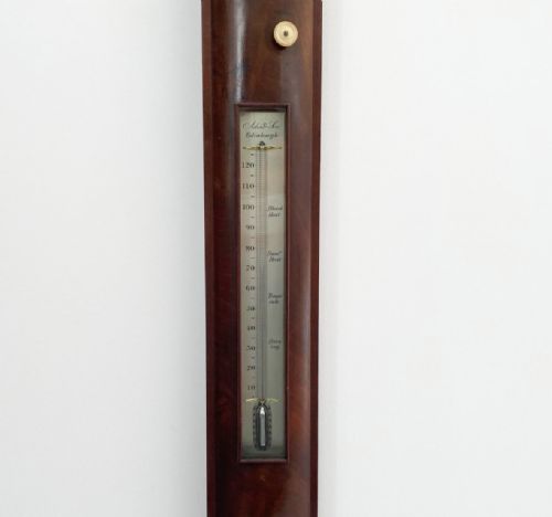 fig 1. William IV Scottish Mahogany Stick Barometer by Adie & Son Edinburgh