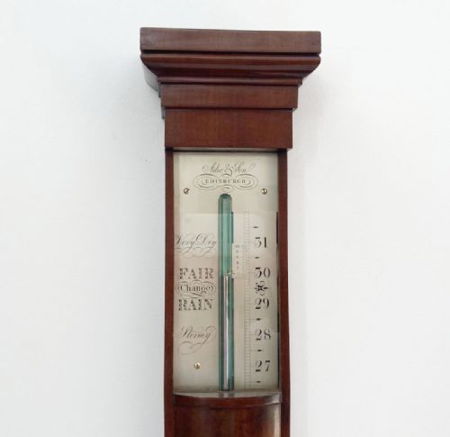 fig 2. William IV Scottish Mahogany Stick Barometer by Adie & Son Edinburgh