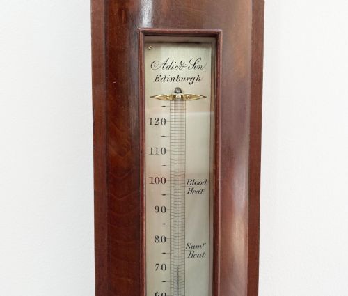 fig 3. William IV Scottish Mahogany Stick Barometer by Adie & Son Edinburgh