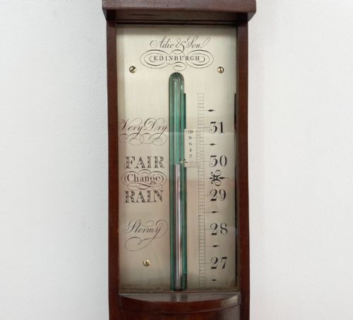 fig 4. William IV Scottish Mahogany Stick Barometer by Adie & Son Edinburgh