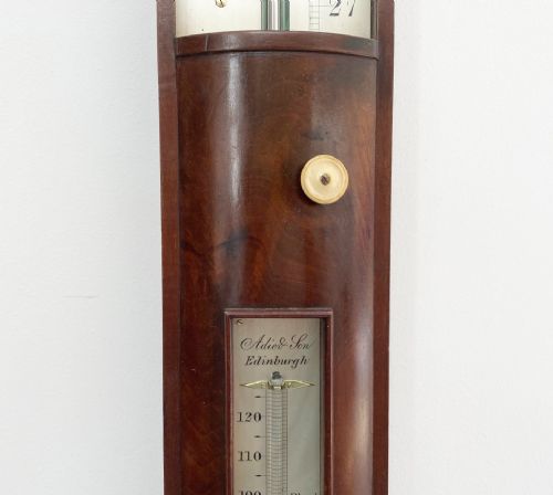 fig 5. William IV Scottish Mahogany Stick Barometer by Adie & Son Edinburgh