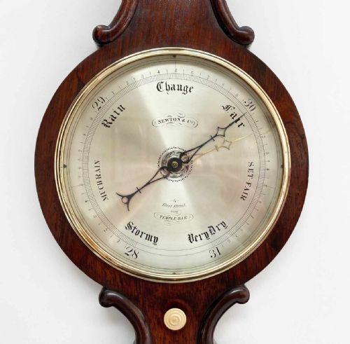 fig 4. Victorian Rosewood Wheel Barometer by Newton & Co of Fleet Street London