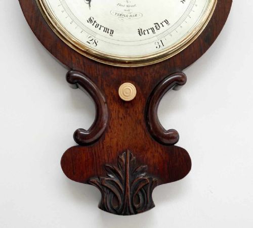fig 5. Victorian Rosewood Wheel Barometer by Newton & Co of Fleet Street London