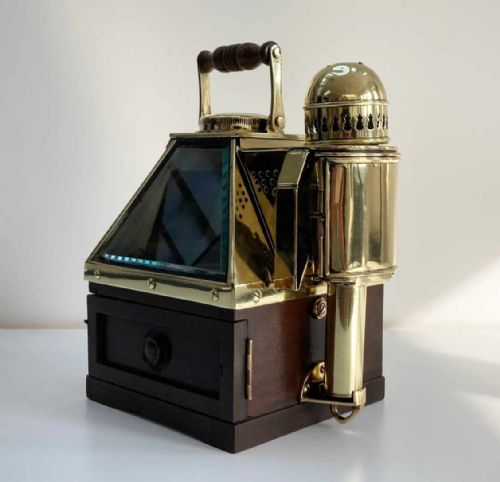 fig 3. Royal Navy Pattern 20 Patent Binnacle with Liquid Boat Compass by Dent & Co London