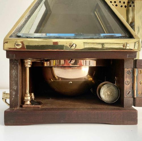 fig 8. Royal Navy Pattern 20 Patent Binnacle with Liquid Boat Compass by Dent & Co London