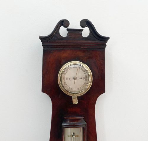 fig 1. William IV Flame Mahogany Wheel Barometer by James Jeffery London