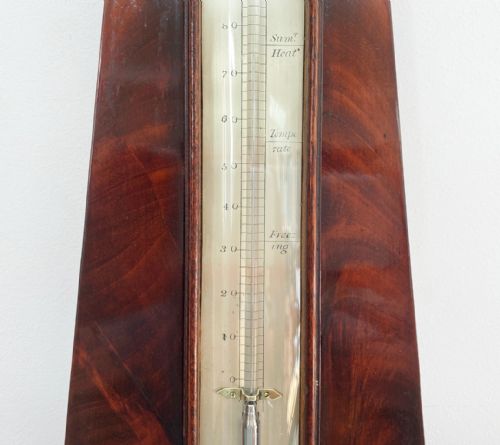 fig 3. William IV Flame Mahogany Wheel Barometer by James Jeffery London
