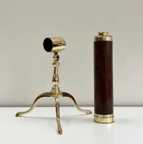 fig 1. Large Eighteenth Century Five Draw Library Telescope by Dollond London