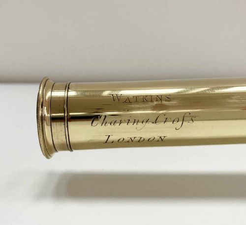 fig 4. Four Draw Telescope by Watkins of Charing Cross Engraved to Frances Nisbet