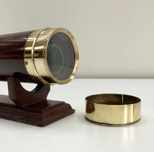 fig 7. Four Draw Telescope by Watkins of Charing Cross Engraved to Frances Nisbet