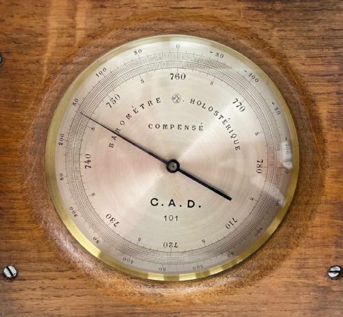 fig 1. Late Victorian Cased Aneroid Barometer Altimeter by Pertuis, Naudet, Hulot & Bourgeois (PNHB)