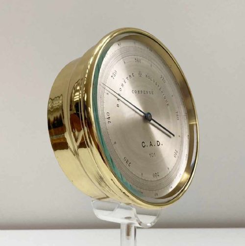 fig 4. Late Victorian Cased Aneroid Barometer Altimeter by Pertuis, Naudet, Hulot & Bourgeois (PNHB)
