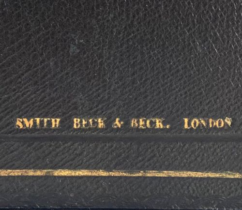 fig 2. Early Victorian Portable Microscope Slide Case by Smith Beck & Beck London