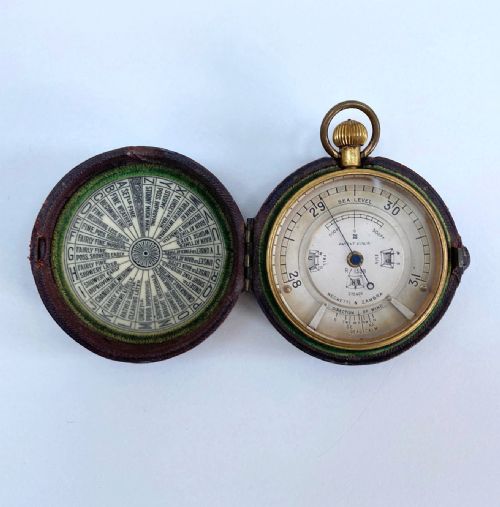 Pocket Weather Forecasting Aneroid Barometer by Negretti & Zambra