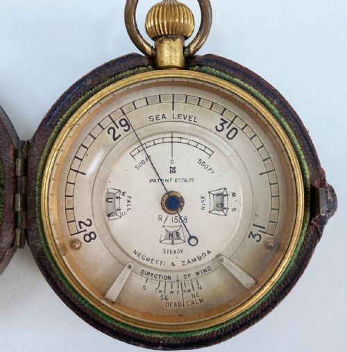 fig 1. Pocket Weather Forecasting Aneroid Barometer by Negretti & Zambra