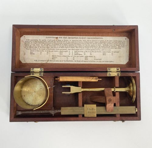 fig 1. Georgian Chondrometer or Grain Scale by Dollond of London