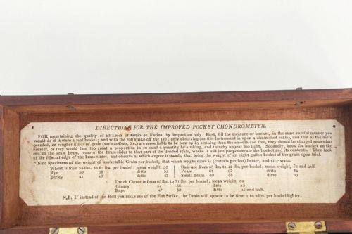 fig 2. Georgian Chondrometer or Grain Scale by Dollond of London